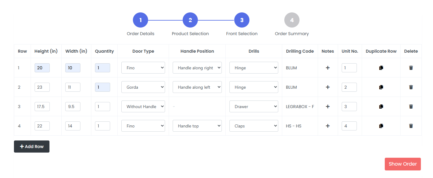 INTERA Desktop Ordering Application Interface
